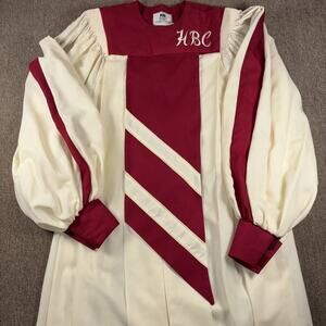 Vintage Murphy Choir Church Long Robe Burgundy Ivory Epiphany Christian 27x53